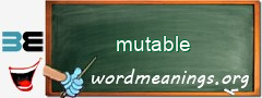 WordMeaning blackboard for mutable